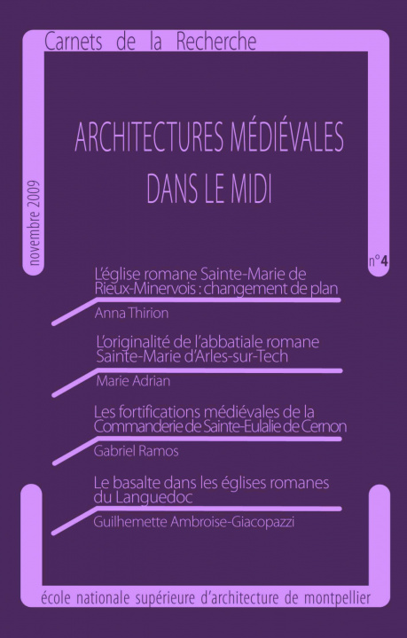 Kniha Architectures médiévales dans le Midi, carnets de la recherche n°4 Thirion [...]