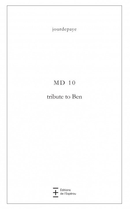 Kniha MD 10 - tribute to Ben jourdepaye