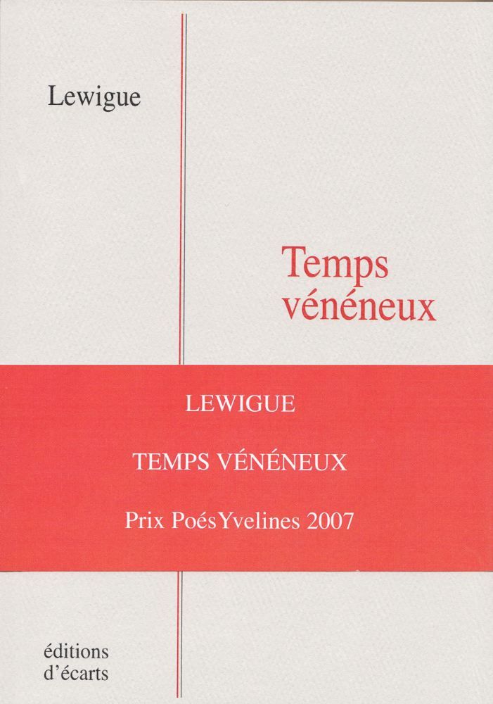 Boek Temps vénéneux Lewigue
