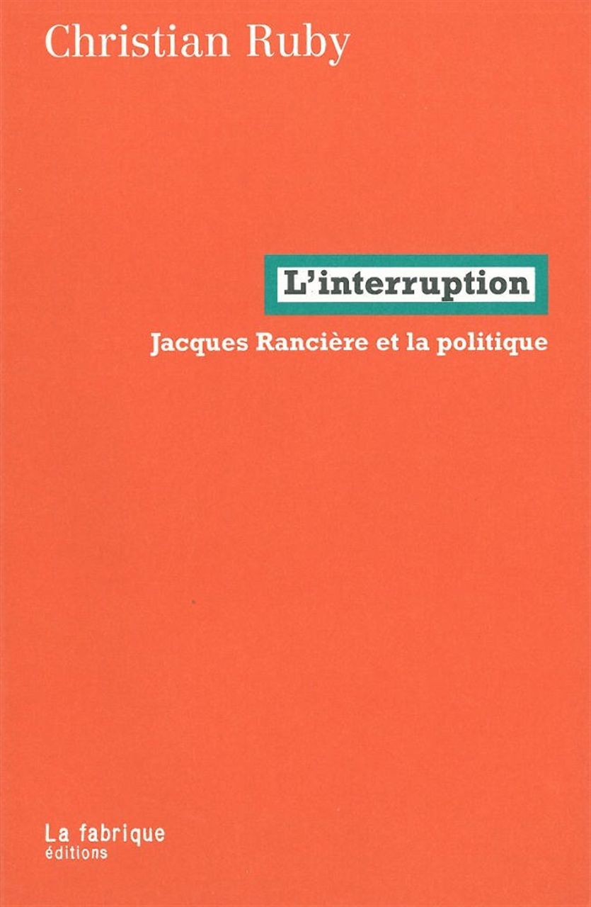 Knjiga L' Interruption Christian Ruby