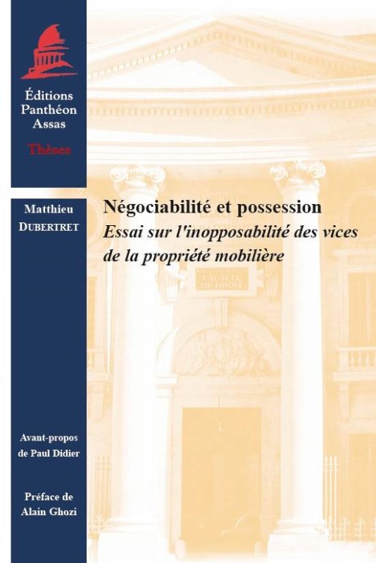 Książka NÉGOCIABILITÉ ET POSSESSION Dubertret