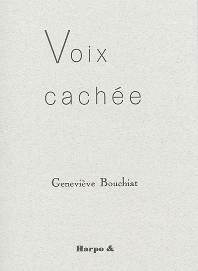 Βιβλίο VOIX CACHEE GENEVIEVE BOUCHIAT