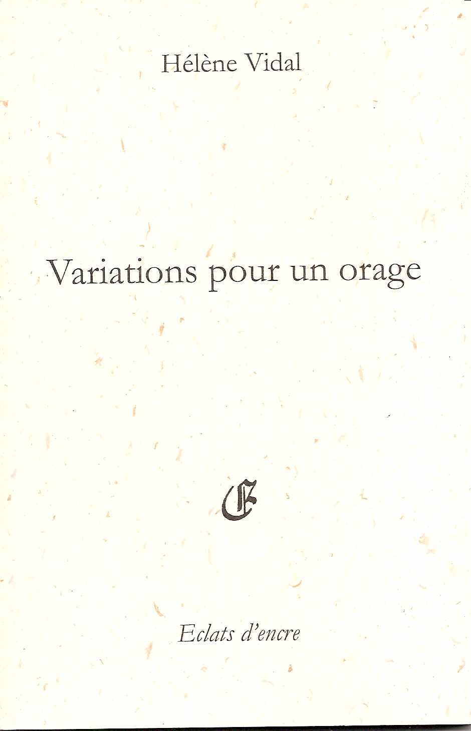 Knjiga VARIATIONS POUR UN ORAGE Vidal