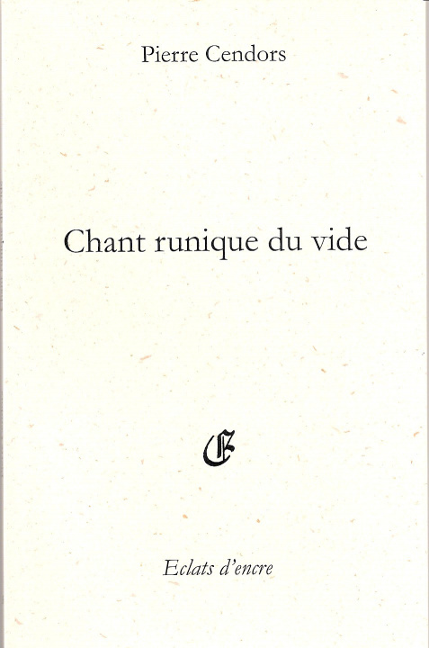 Knjiga CHANT RUNIQUE DU VIDE Cendros