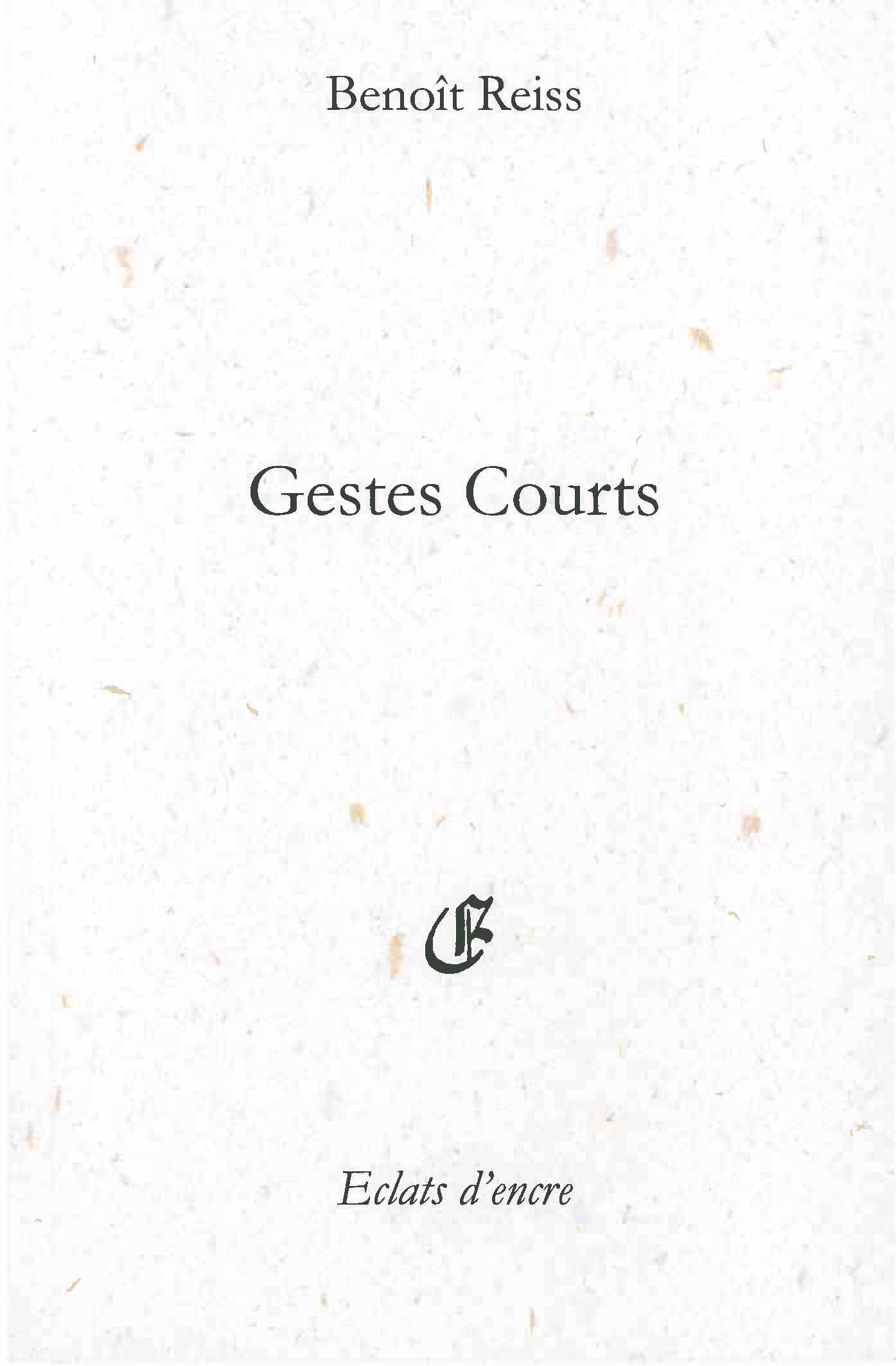 Book GESTES COURTS Reiss