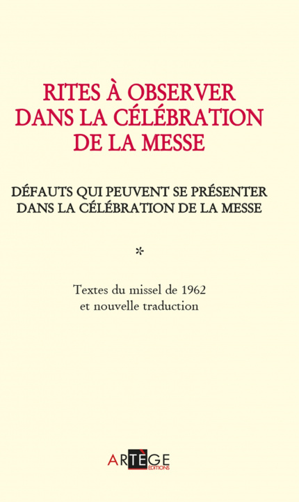 Buch Rites à observer dans la célébration de la messe Bienheureux Jean XXIII