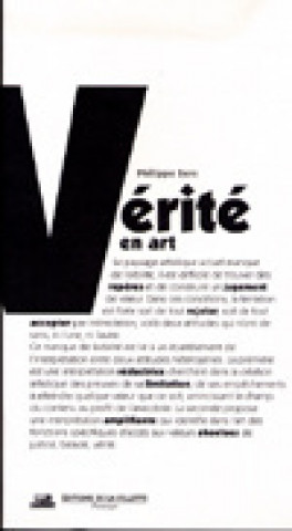 Book Vérité en art Philippe Sers