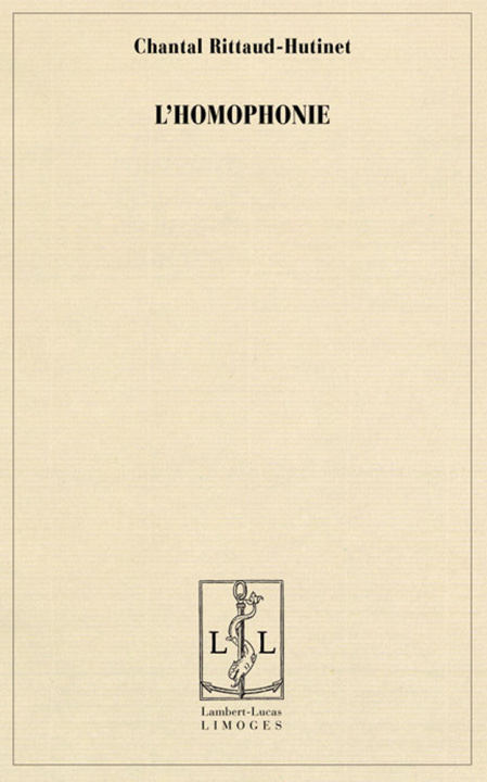 Buch L'homophonie Rittaud-Hutinet