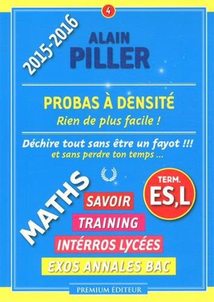 Livro PROBAS A DENSITE - TERMINALES ES, L Alain piller