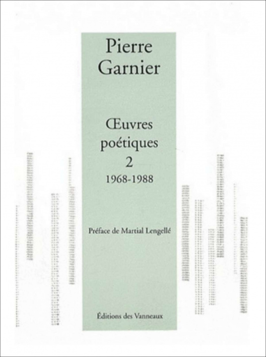 Buch ŒUVRES POÉTIQUES 1968 - 1988 TOME 2 GARNIER