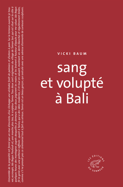 Kniha Sang et volupté à Bali Vicki Baum