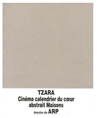 Kniha Cinéma calendrier du coeur abstrait Maisons Tristan Tzara