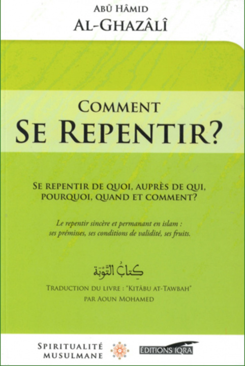 Książka COMMENT SE REPENTIR ? ABU HAMID AL-GHAZALI