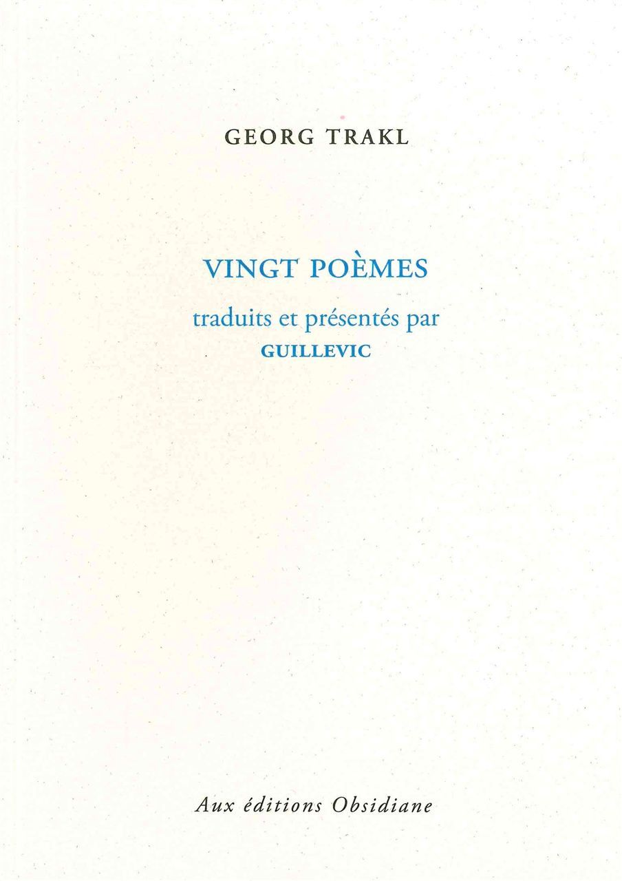 Kniha 20 poèmes Georg Trakl