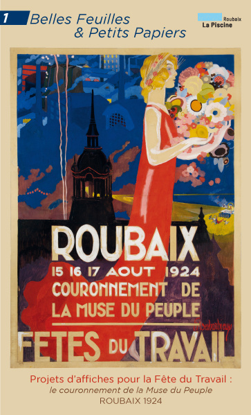 Carte Projets d'affiches pour la Fêtes du Travail - Roubaix 1924 Gaudichon