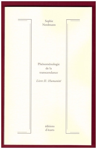 Book Phénoménologie de la transcendance livreII:Humaité Nordmann