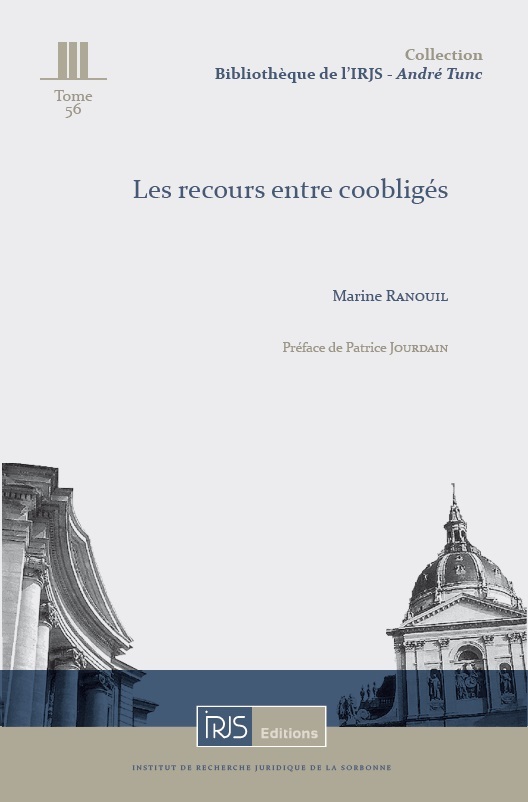 Knjiga Les recours entre coobligés Marine