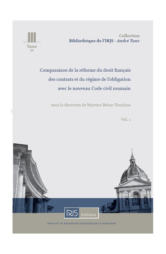 Book Comparaison de la réforme du droit français des contrats avec le nouveau Code civil roumain Behar-Touchais