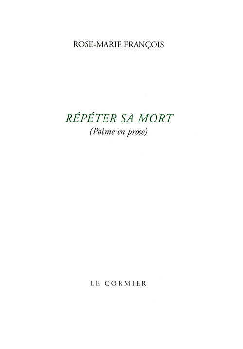 Knjiga REPETER SA MORT FRANCOIS ROSE-MARIE