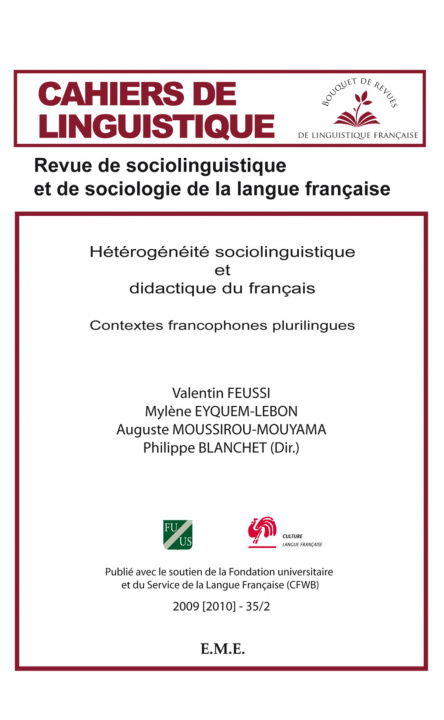Libro Cahiers de linguistique Eyquem-Lebon