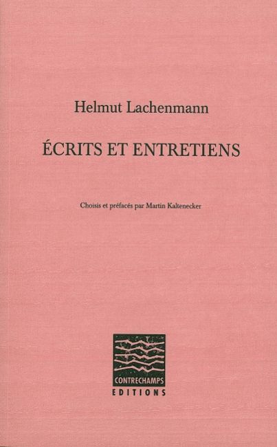 Книга Écrits et entretiens Lachenmann