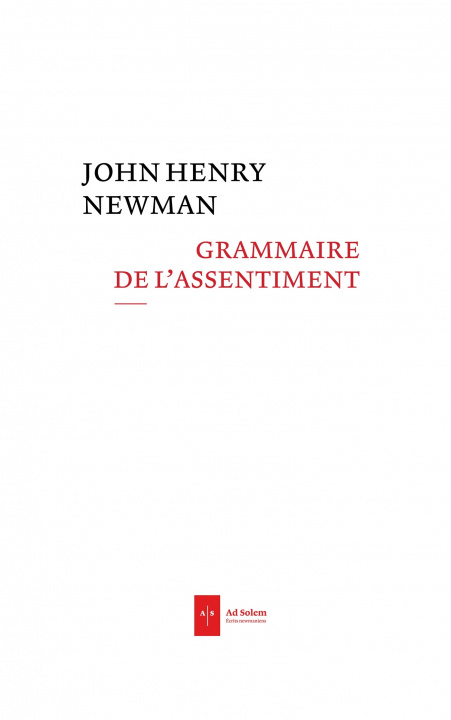 Könyv Grammaire de l'assentiment John Henry Newman
