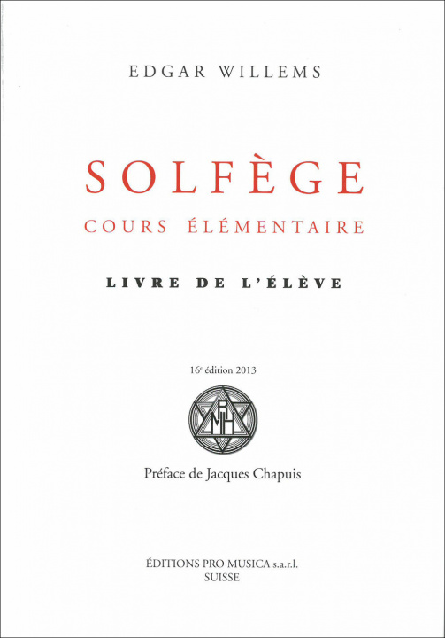 Книга Solfège, cours élémentaire. Livre de l’élève WILLEMS