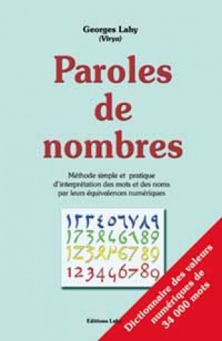 Kniha Paroles de nombres Lahy