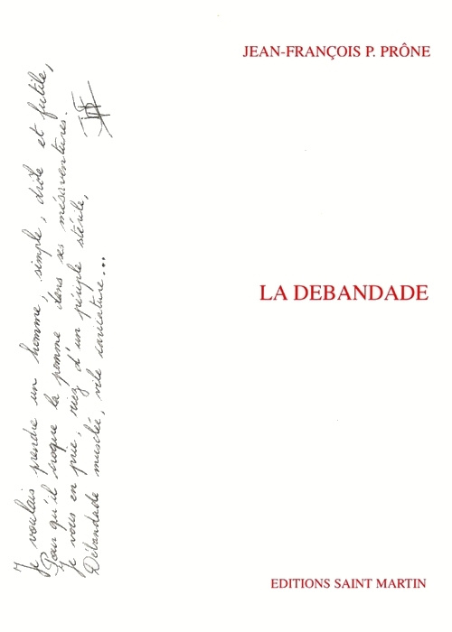 Kniha La Débandade François Prône