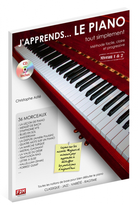 Carte J'APPRENDS LE PIANO TOUT SIMPLEMENT VOL 1 + CD CHRISTOPHE