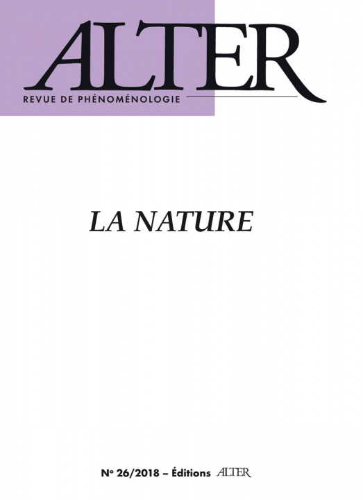 Книга ALTER N. 26, LA NATURE 