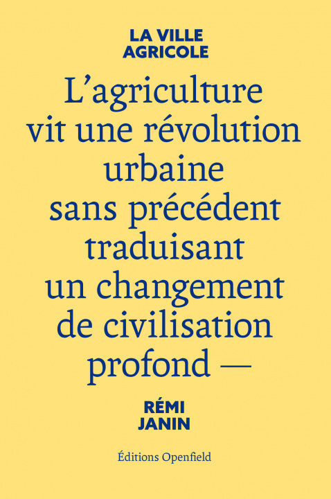 Kniha La ville agricole Janin