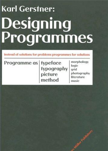Knjiga Karl Gerstner Designing Programmes /anglais GEISLER/PABST