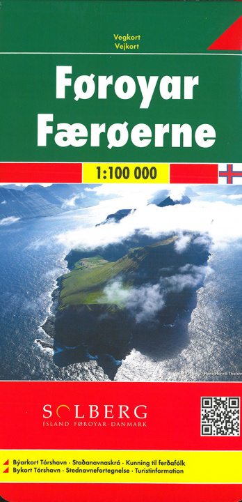 Tlačovina Färöer - Føroyar, Straßenkarte 1:100.000 