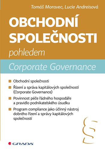Kniha Obchodní společnosti pohledem Corporate Governance Tomáš Moravec