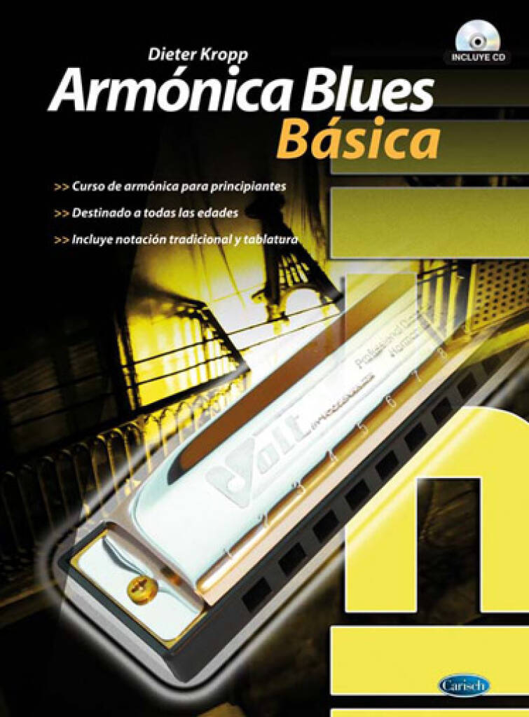 Boek ARMONICA BLUES BASICA +CD KROPP