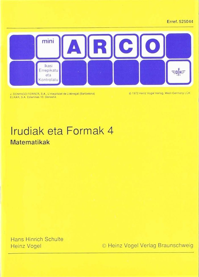 Knjiga IRUDIAK ETA FORMAK 4 SCHULTE
