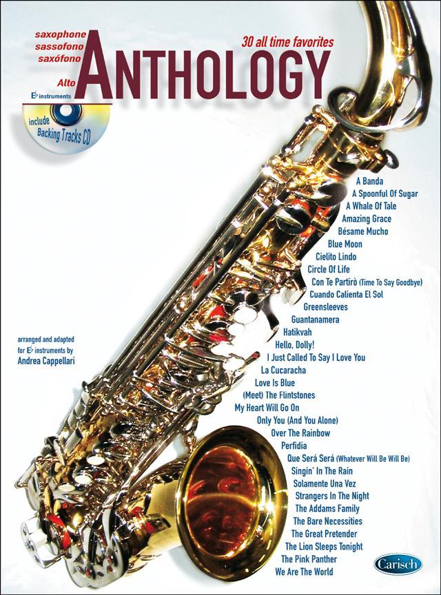 Libro ANTHOLOGY ALTO SAXOPHONE VOL. 1 -  30 ALL TIME FAVORITES -  RECUEIL + CD 