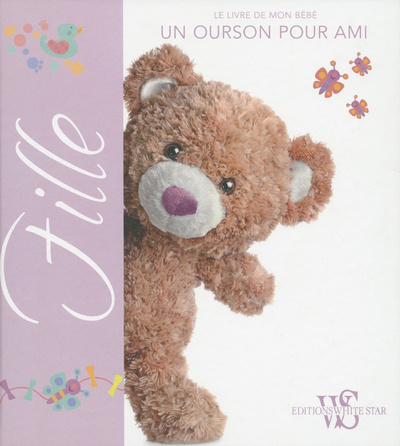Carte FILLE - Le livre de mon bébé - Un ourson pour ami collegium