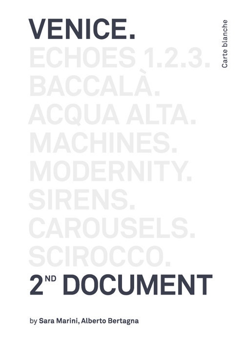 Knjiga Venice - 2nd Document & Bertagna