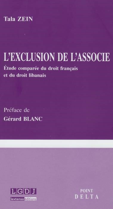Buch l'exclusion de l'associé Zein t.