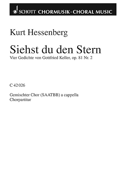 Drucksachen VIER GEDICHTE OP. 81 KURT HESSENBERG