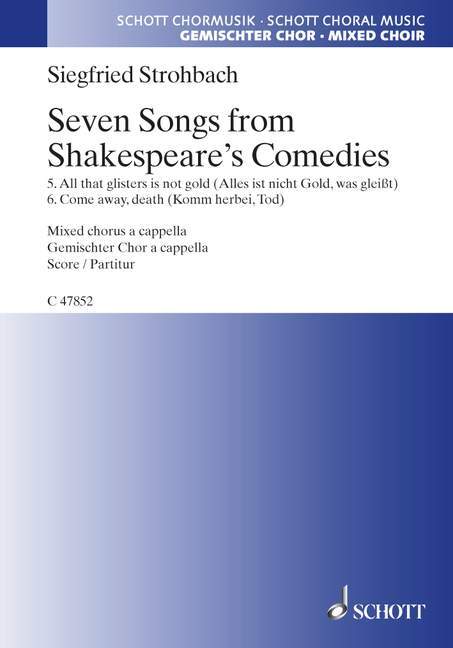 Tiskovina SEVEN SONGS FROM SHAKESPEARE'S COMEDIES SIEGFRIED STROHBACH