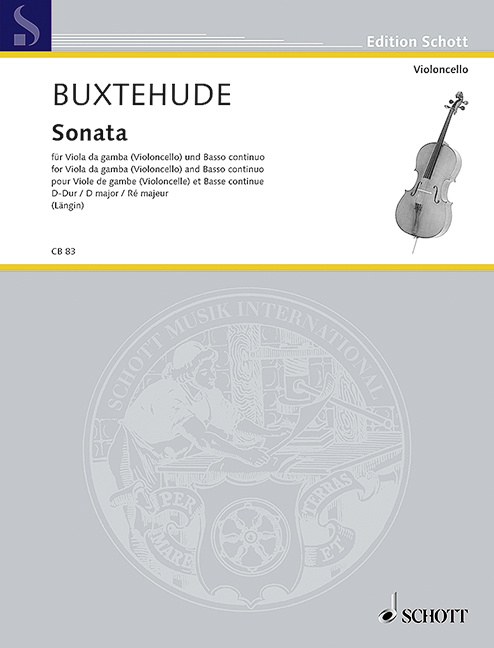 Printed items SONATE D VIOLONCELLE DIETRICH BUXTEHUDE