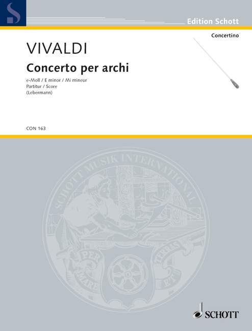 Materiale tipărite CONCERTO PER ARCHI PV 113 / RV 133 ANTONIO VIVALDI
