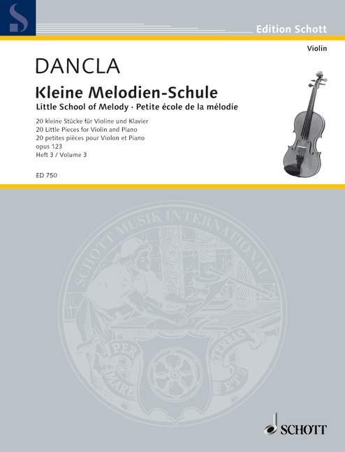 Materiale tipărite KLEINE MELODIENSCHULE 3 OPUS 123 VIOLON CHARLES DANCLA