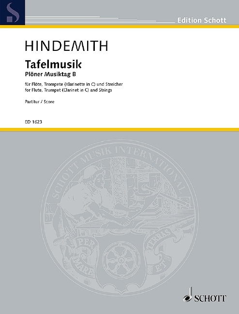 Drucksachen PLONER MUSIKTAG B TAFELMUSIK FLUTE TRAVERSIERE PAUL HINDEMITH