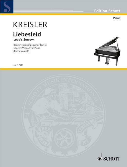 Nyomtatványok LIEBESLEID ( RACHMANINOFF ) PIANO FRITZ KREISLER