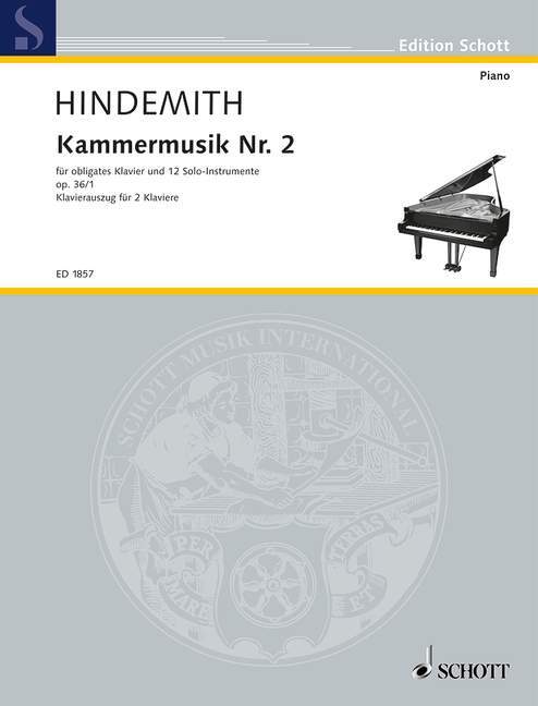 Drucksachen CONCERT OPUS 36/1 2P. (1924) PIANO PAUL HINDEMITH