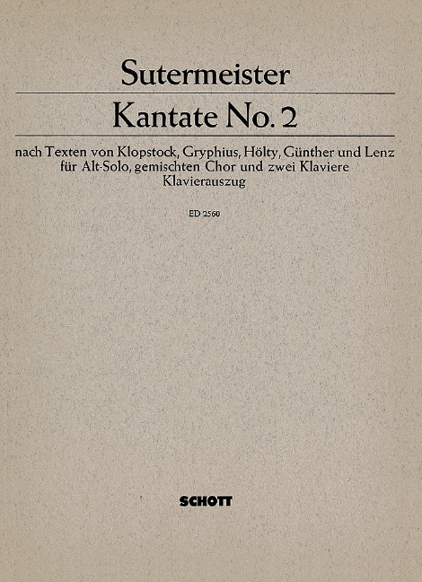 Materiale tipărite KANTATE NR. 2 HEINRICH SUTERMEISTE